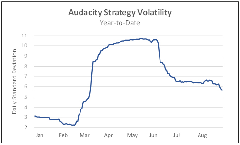 Audacity Strategy volatility year to date